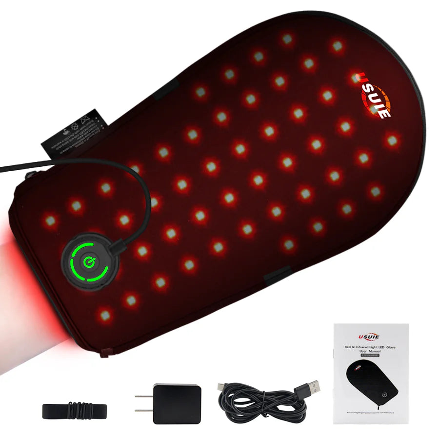 USUIE Red Light Infrared Therapy Device For Hand Pain Relief Glove