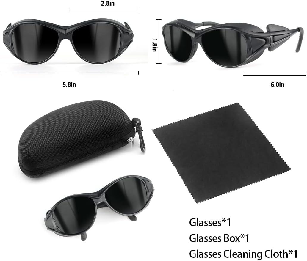 Red Light Therapy Glasses, Eyes Protection for Tanning Goggles, IPL Laser Safety Glasses 200-2000nm, Eye Protection for Red Light Therapy.